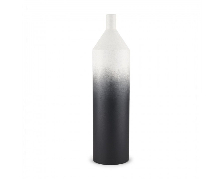 Mercana Townley Tall Ombre Metal Vase - White/Black