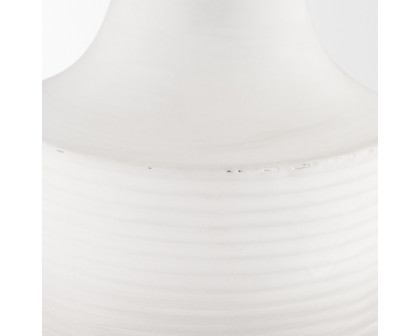 Mercana Toru Medium Ombre Metal Vase - White/Gray