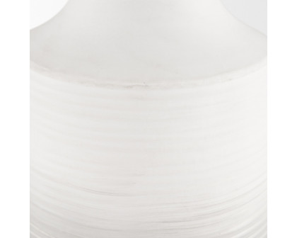 Mercana Toru Tall Ombre Metal Vase - White/Gray