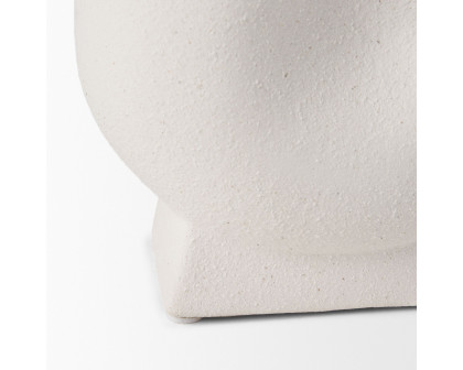 Mercana Darian Small Textured Ceramic Vase - White