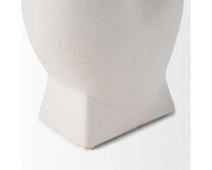 Mercana Darian Tall Textured Ceramic Vase - White