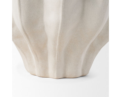 Mercana - Daria Textured White Sculptural Ceramic Bowl