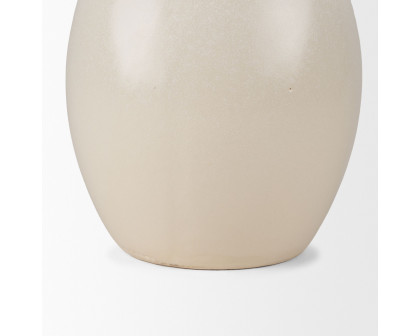 Mercana - Ulvi Cream Glazed Bubble Ceramic Vase