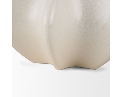 Mercana - Ulrich Sculptural Cream Glazed Ceramic Vase