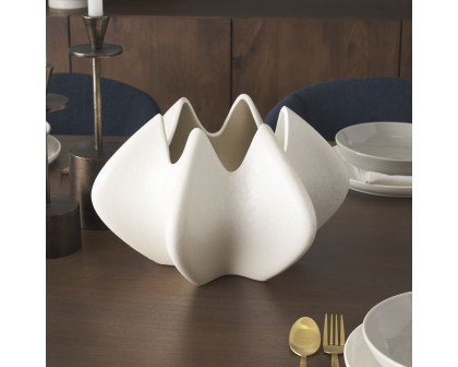 Mercana - Ulrich Sculptural Cream Glazed Ceramic Vase