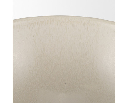 Mercana Tyren Decorative Round Ceramic Bowl - Cream