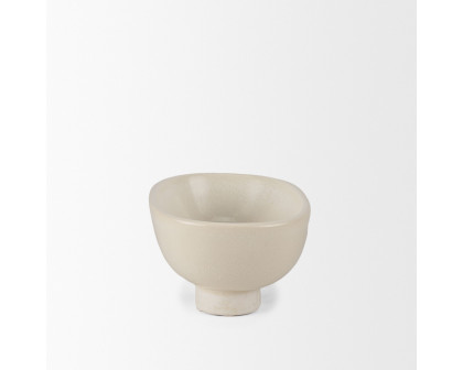 Mercana Tyren Decorative Oblong Ceramic Bowl - Cream