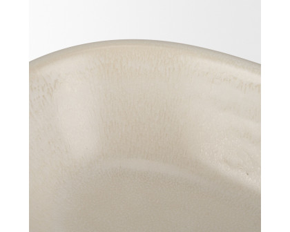 Mercana Tyren Decorative Oblong Ceramic Bowl - Cream