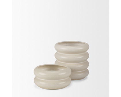 Mercana Twyla Tall Ring Pot - Cream, Tall