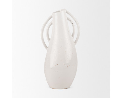 Mercana - Urvi Short Speckled Asymmetrical Ceramic Vase