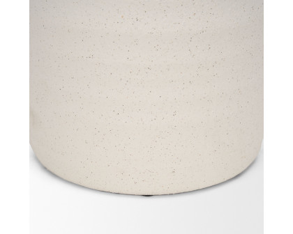 Mercana Tyrus Large Ceramic Vase with Speckling - White