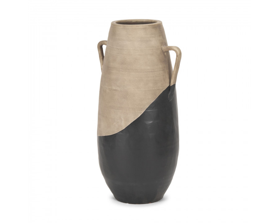 Mercana Tully Tall Floor Vase - Black, Ceramic