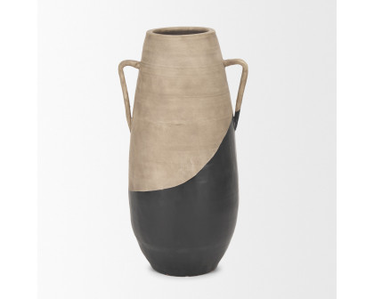 Mercana Tully Tall Floor Vase - Black, Ceramic