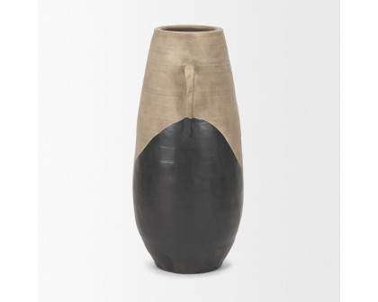 Mercana Tully Tall Floor Vase - Black, Ceramic