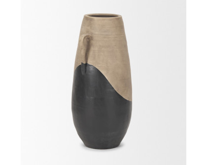 Mercana Tully Tall Floor Vase - Black, Ceramic