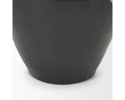 Mercana Tully Short Floor Vase - Black, Ceramic