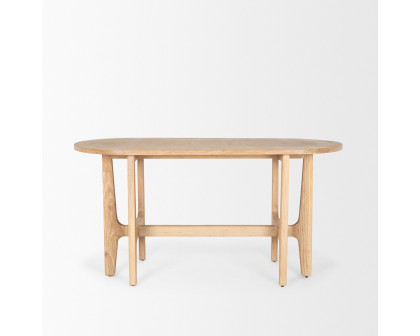 Mercana - Taylin Light Brown Solid Wood Desk