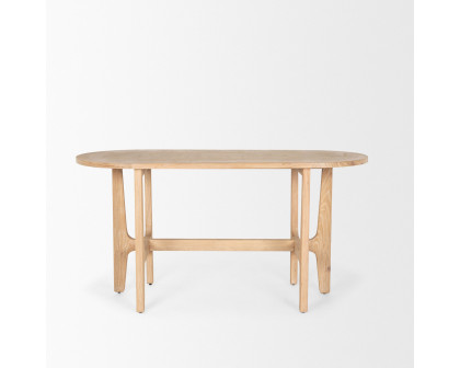 Mercana - Taylin Light Brown Solid Wood Desk