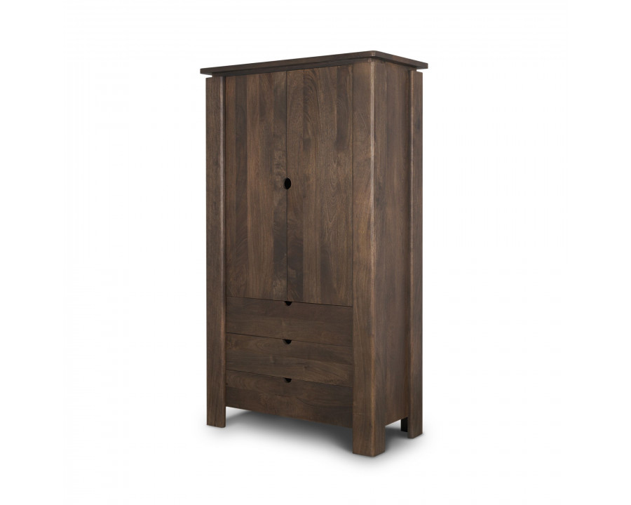 Mercana - Wallen Solid Dark Brown Wood Curio Cabinet