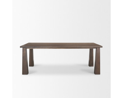 Mercana - Wolcott Rectangular Dining Table in Dark Brown, Wood