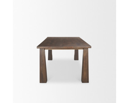 Mercana - Wolcott Rectangular Dining Table in Dark Brown, Wood