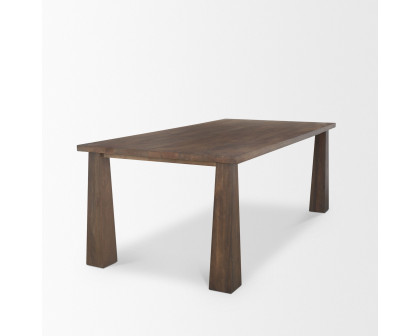 Mercana - Wolcott Rectangular Dining Table in Dark Brown, Wood