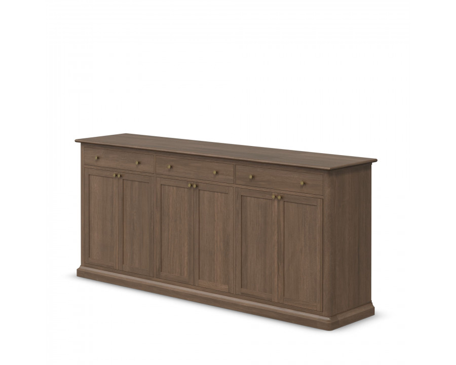 Mercana Braxton 3 Drawers/6 Doors Sideboard - Dark Brown, Wood