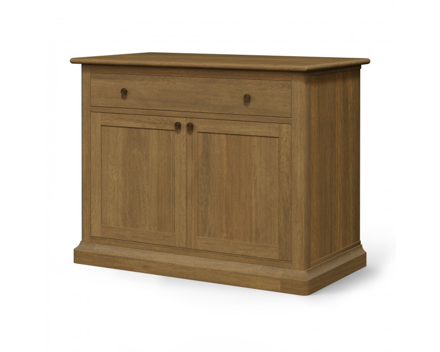 Mercana Braxton Solid Wood with Gunmetal Knobs Accent Cabinet - Light Brown