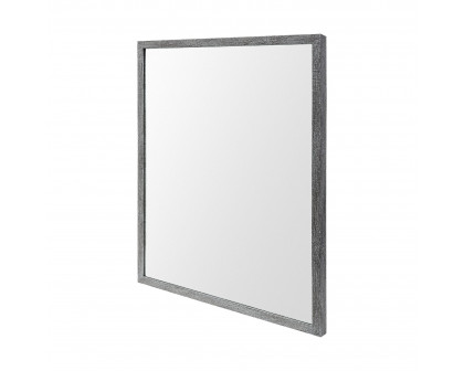 Mercana Bristol 24x30 Faux Wood Frame Bathroom Vanity Mirror - Gray