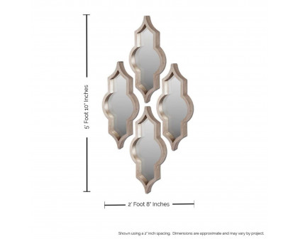 Mercana Tamanar I Mirror Collection (Set of 4) - Silver