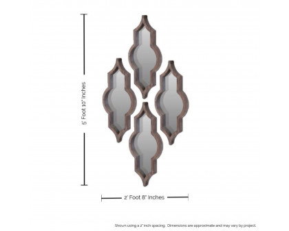 Mercana Tamanar II Mirror Collection (Set of 4) - Brown