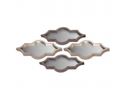 Mercana Tamanar I & II Mirror Collection (Set of 4) - Silver/Brown