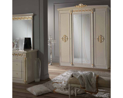 Mobis - Samos Wardrobe 4 Doors with 2 Mirrors