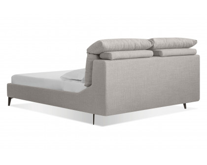 Mobital Chillout King Size Bed - Stone Boucle, Fabric