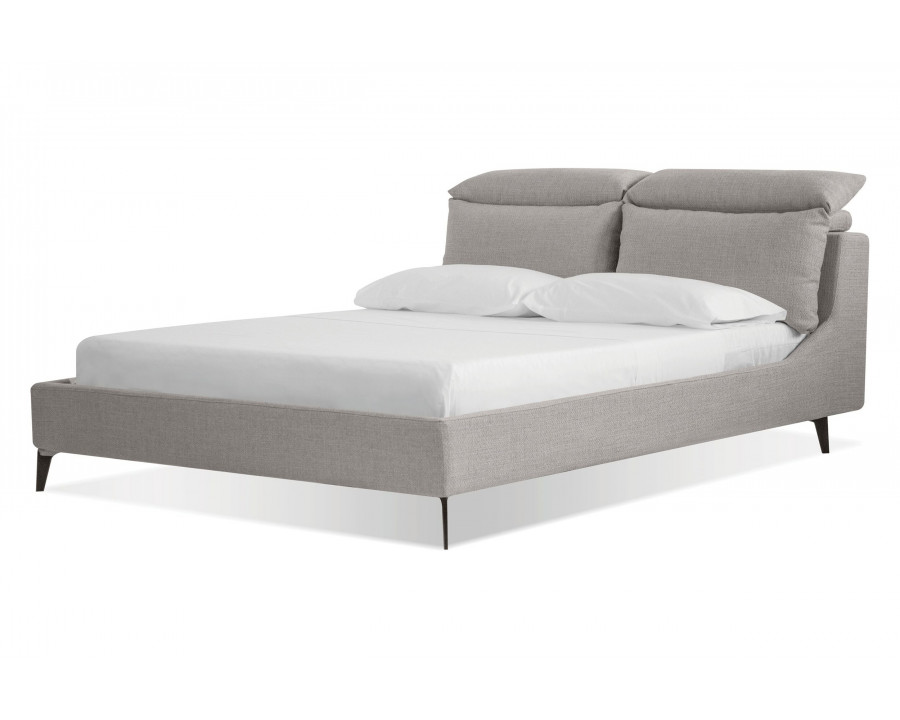 Mobital Chillout Queen Size Bed - Stone Boucle, Fabric