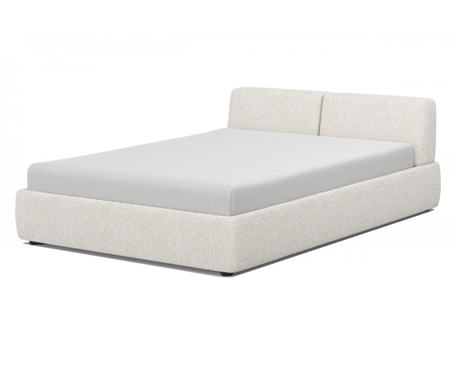 Mobital Cloud 9 Queen Size Bed - Cream Boucle, Fabric