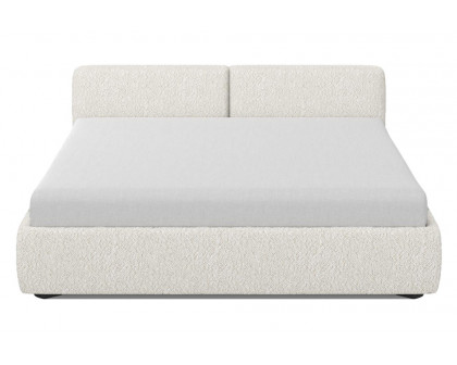 Mobital Cloud 9 Queen Size Bed - Cream Boucle, Fabric