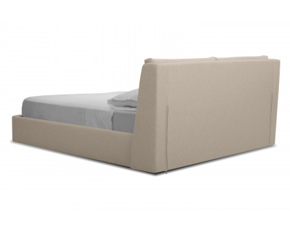 Mobital Continental King Size Bed - Stone Wheat, Fabric