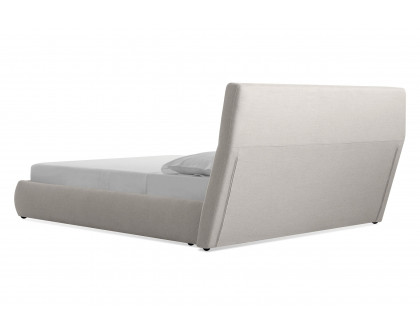 Mobital Lunar King Size Storage Bed - Greige, Fabric