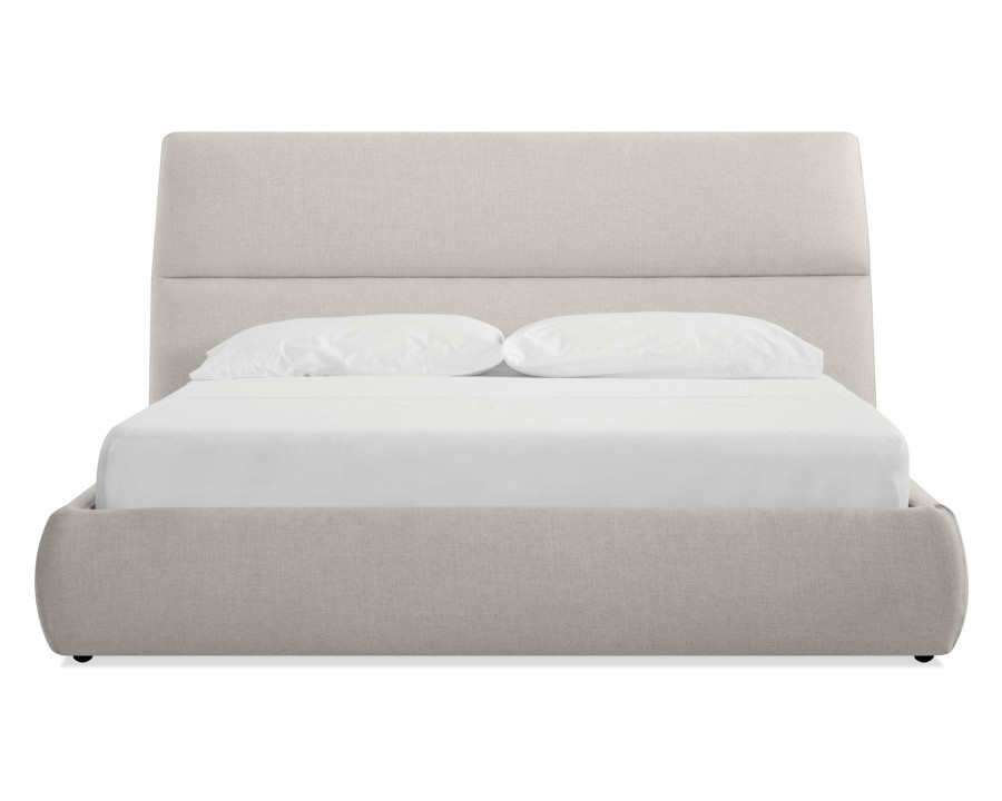 Mobital Lunar King Size Storage Bed - Greige, Fabric