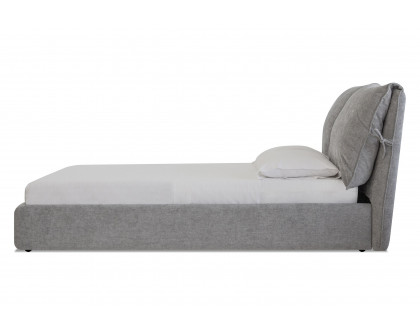 Mobital Plume King Size Bed - Heather Gray, Fabric