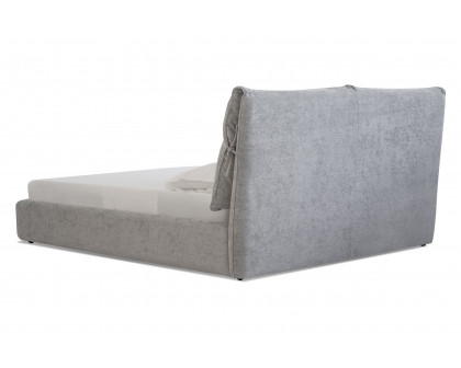 Mobital Plume King Size Bed - Heather Gray, Fabric