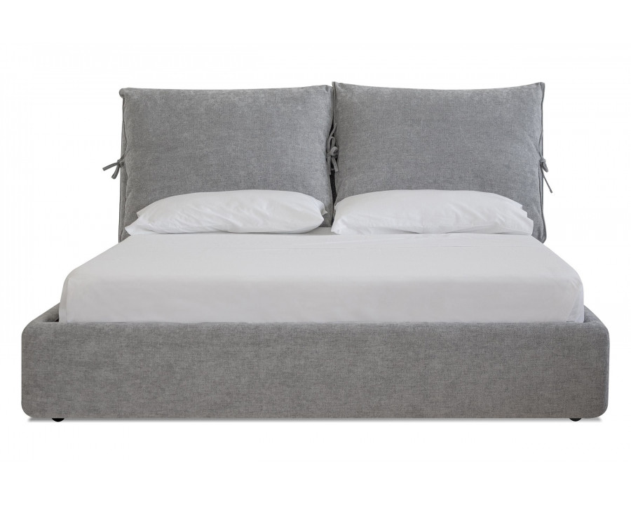 Mobital Plume King Size Bed - Heather Gray, Fabric