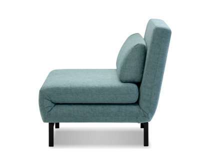 Mobital Iso Armless Solid Chair-Bed - Peacock, Fabric