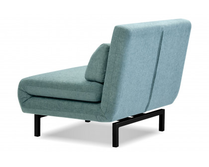 Mobital Iso Armless Solid Chair-Bed - Peacock, Fabric