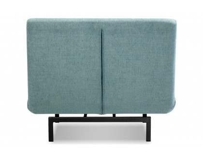 Mobital Iso Armless Solid Chair-Bed - Peacock, Fabric