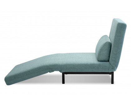 Mobital Iso Armless Solid Chair-Bed - Peacock, Fabric