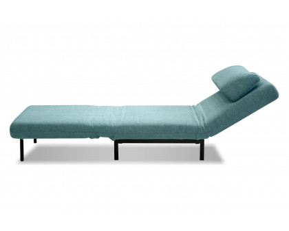 Mobital Iso Armless Solid Chair-Bed - Peacock, Fabric