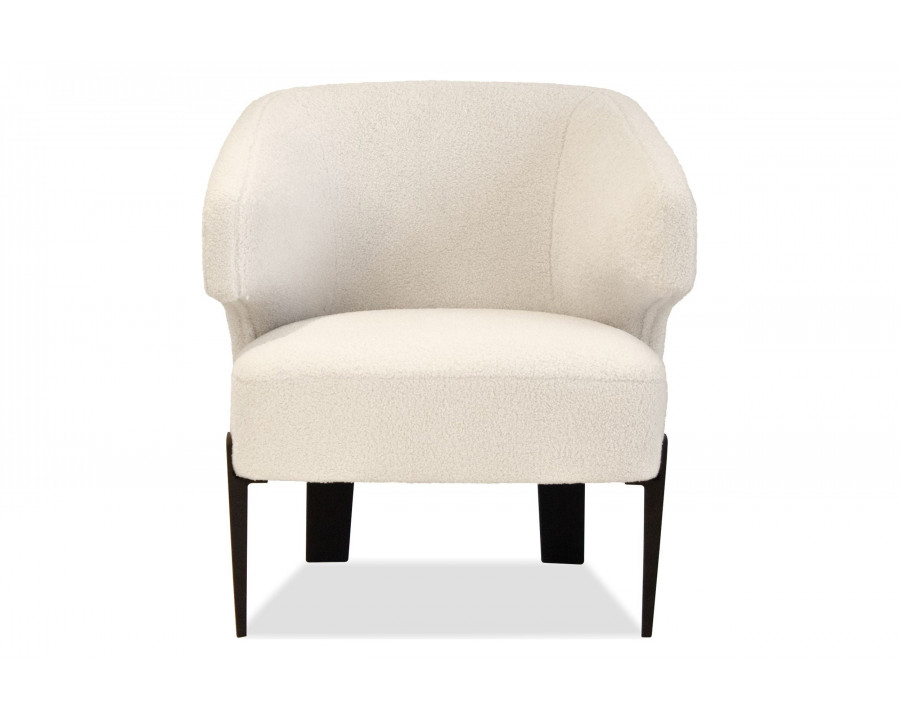 Mobital - Rancho Flared Arms Solid Armchair in Teddy Cream, Fabric