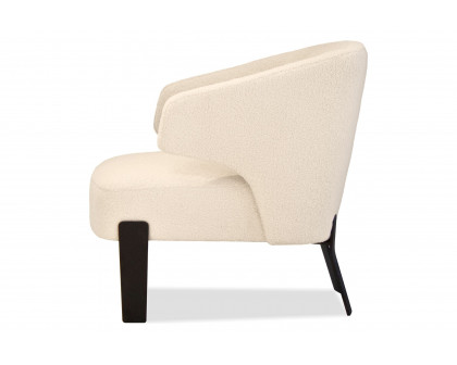 Mobital - Rancho Flared Arms Solid Armchair in Teddy Cream, Fabric